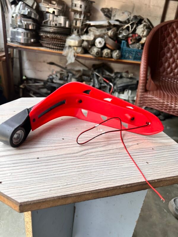 Red Lever Guard with LED Lighting – Universal Motorcycle Brake & Clutch Protection - Image 3
