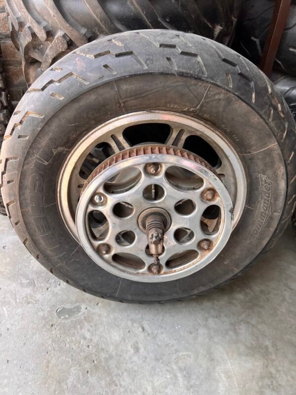 170/80‑15 Rear Motorcycle Tire with Rim – Cruiser Tire & Wheel Combo
