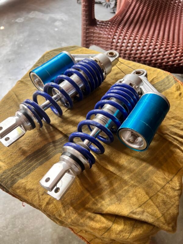 Hegeiis 360 mm (14.17") Spring‑Air Rear Shock Absorber – Blue/Silver, Universal Fit for 50–300cc Bikes & ATVs - Image 4