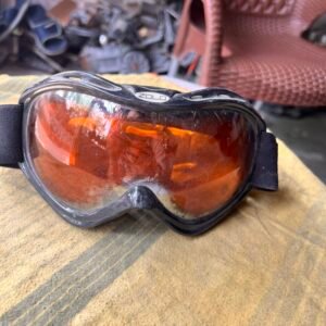 Zolo Black Metallic Trail Goggles with Persimmon Lens – Universal Fit for Helmets & Bike Use