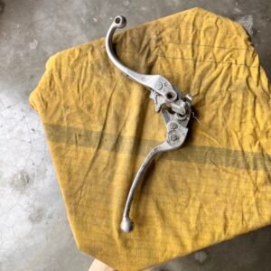 Universal Steel Motorcycle Brake and Clutch Lever Set – Heavy-Duty Black/Silver Finish